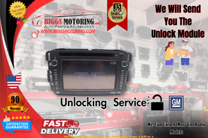 GMC GM Chevy Chevrolet Cadillac Navigation GPS Radio Unit UNLOCKING SERVICE VIN