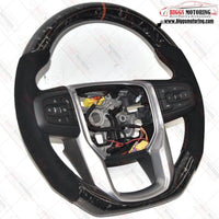 Custom Forged Gloss Carbon Flat Bottom Steering Wheel Fits 19-24 GM Truck