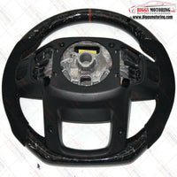 Custom Forged Gloss Carbon Flat Bottom Steering Wheel Fits 19-24 GM Truck