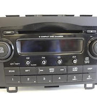 2007-2011 Honda Cr-V  Radio Stereo 6 Disc Changer Mp3 Cd Player 39100-Swa-A003