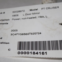 2005-2008 CHRYSLER PT CRUISER HATCHBACK DRIVER LEFT SIDE POWER DOOR MIRROR BLACK - BIGGSMOTORING.COM