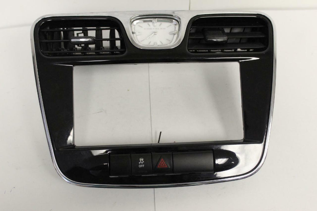 2011-2013 CHRYSLER 200 DASH RADIO BEZEL TRIM CLOCK W/ HAZARD SWITCH P68044102AB