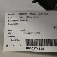 2005-2009 FORD MUSTANG RIGHT PASSENGER POWER SIDE VIEW MIRROR - BIGGSMOTORING.COM
