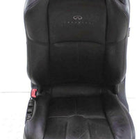 2003-2006 Infiniti G35 Coupe Front Driver Power Black Leather Seat Complete Memo - BIGGSMOTORING.COM