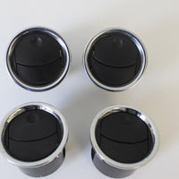 2004-2008 FORD F150 DASH A/C AIR VENTS BLACK & CHROME SET of 4 2007 2006 2005 - BIGGSMOTORING.COM