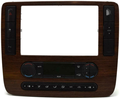 2004-2007 FORD FREESTAR CLIMATE CONTROL BEZEL WITH WOOD GRAIN 3F2H-18D422-AF - BIGGSMOTORING.COM