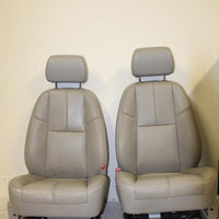 2007-2014 Escalade Suburban Silverado Passenger & Driver Front Seat Grey Leather