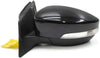 2015-2017 Ford Focus Driver Left Side Power Door Mirror Black 31562