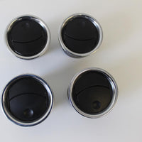 2004-2008 FORD F150 DASH A/C AIR VENTS BLACK & CHROME SET of 4 2007 2006 2005 - BIGGSMOTORING.COM