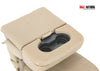 1999-2010 Ford F250 F350 Front Center Console Jump Seat W/ Cup Holder Tan - BIGGSMOTORING.COM