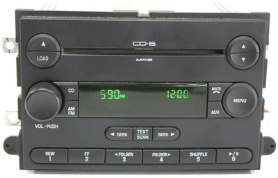 2006-2009 Ford Fusion Radio Stereo 6 Disc Changer Cd  Player 6E5T-18C815-AL - BIGGSMOTORING.COM