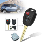 3 Buttons With Chip And Battery 314Mhz Car Remote Key Fob Case Shell For Toyota Prius C V 2014 2015 2016 RAV4 HYQ12BDM, HYQ12BEL